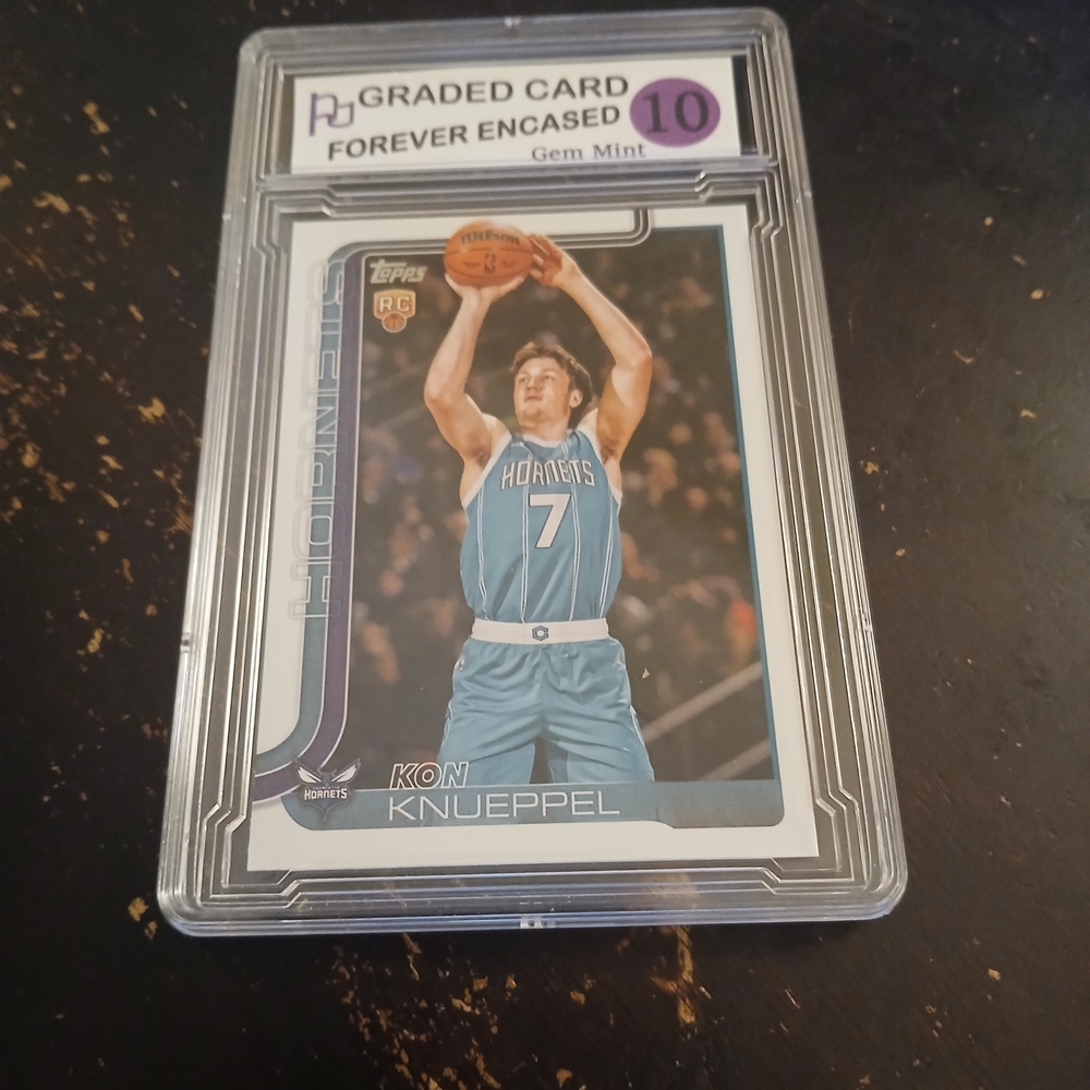 Topps Kon Knueppel Rookie Graded Gem Mint 10- Hornets  Compare At $200.00